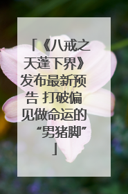 《八戒之天蓬下界》发布最新预告 打破偏见做命运的“男猪脚”
