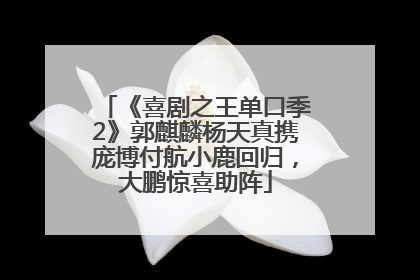 《喜剧之王单口季2》郭麒麟杨天真携庞博付航小鹿回归，大鹏惊喜助阵