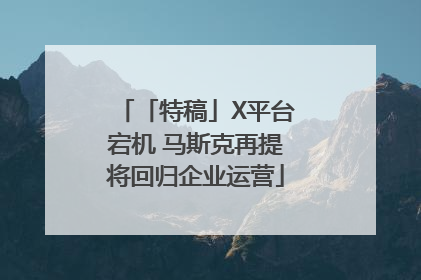 「特稿」X平台宕机 马斯克再提将回归企业运营