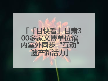 「甘快看」甘肃300多家文博单位馆内室外同步“互动”遗产新活力