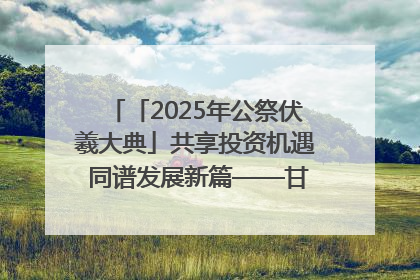 「2025年公祭伏羲大典」共享投资机遇 同谱发展新篇——甘肃省文旅产业链招商引资推介会侧记