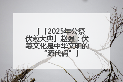 「2025年公祭伏羲大典」赵强：伏羲文化是中华文明的“源代码”