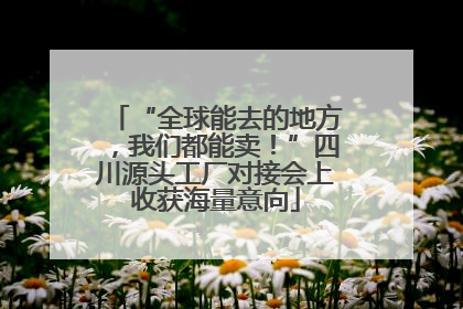 “全球能去的地方，我们都能卖！”四川源头工厂对接会上收获海量意向
