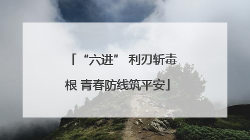 “六进” 利刃斩毒根 青春防线筑平安