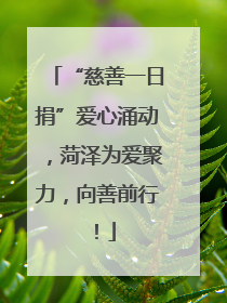 “慈善一日捐”爱心涌动，菏泽为爱聚力，向善前行！