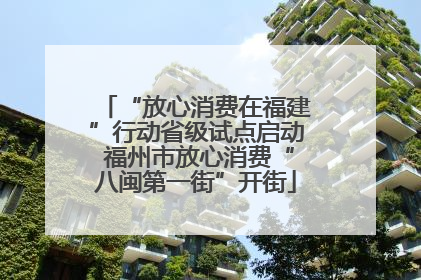 “放心消费在福建”行动省级试点启动 福州市放心消费“八闽第一街”开街
