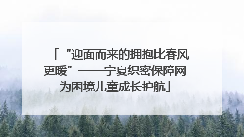 “迎面而来的拥抱比春风更暖”——宁夏织密保障网为困境儿童成长护航