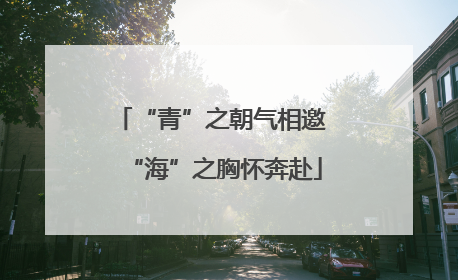 “青”之朝气相邀 “海”之胸怀奔赴