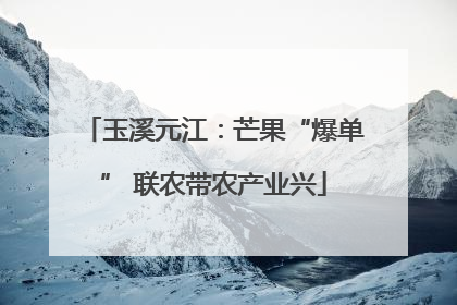 玉溪元江：芒果“爆单” 联农带农产业兴