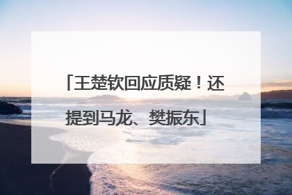 王楚钦回应质疑！还提到马龙、樊振东