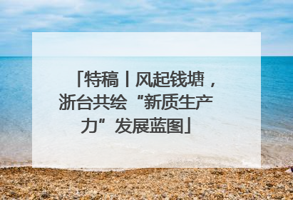 特稿丨风起钱塘，浙台共绘“新质生产力”发展蓝图