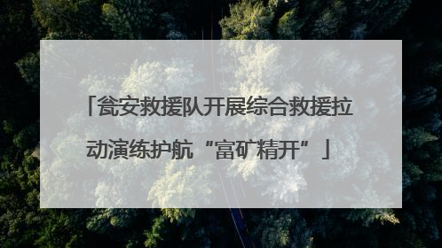 瓮安救援队开展综合救援拉动演练护航“富矿精开”