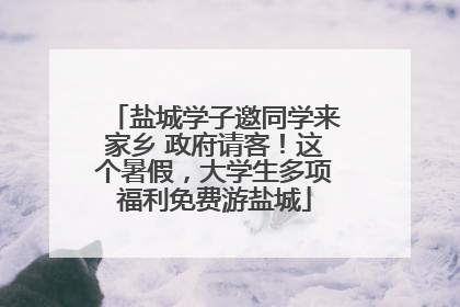 盐城学子邀同学来家乡 政府请客！这个暑假，大学生多项福利免费游盐城