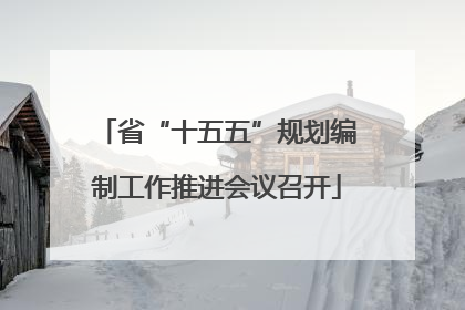 省“十五五”规划编制工作推进会议召开
