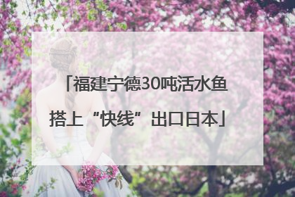 福建宁德30吨活水鱼搭上“快线”出口日本