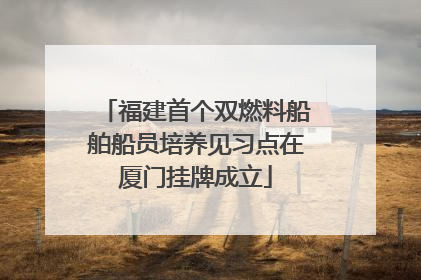 福建首个双燃料船舶船员培养见习点在厦门挂牌成立