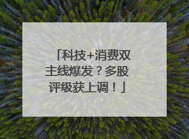 科技+消费双主线爆发？多股评级获上调！