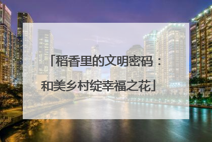 稻香里的文明密码：和美乡村绽幸福之花