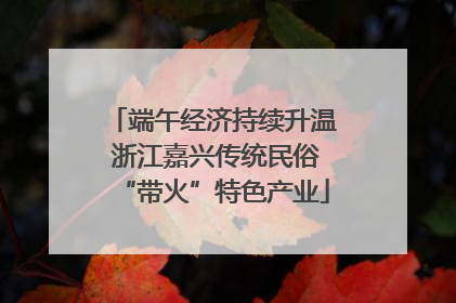 端午经济持续升温 浙江嘉兴传统民俗“带火”特色产业