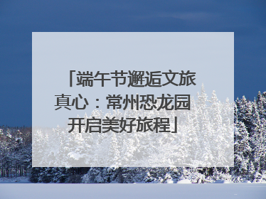 端午节邂逅文旅真心：常州恐龙园开启美好旅程