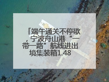 端午通关不停歇，宁波舟山港“一带一路”航线进出境集装箱1.48万标箱