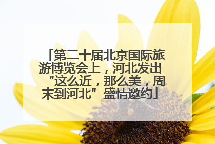 第二十届北京国际旅游博览会上，河北发出“这么近，那么美，周末到河北”盛情邀约