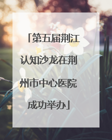 第五届荆江认知沙龙在荆州市中心医院成功举办