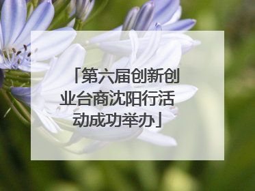 第六届创新创业台商沈阳行活动成功举办