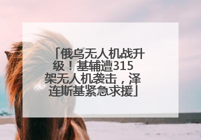 俄乌无人机战升级！基辅遭315架无人机袭击，泽连斯基紧急求援