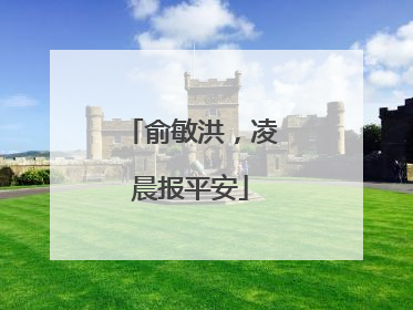 俞敏洪，凌晨报平安