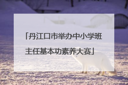 丹江口市举办中小学班主任基本功素养大赛