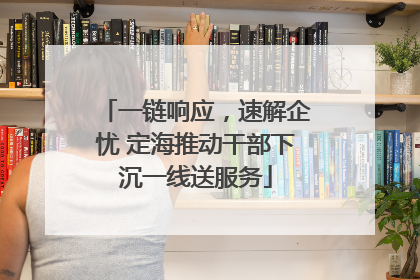 一链响应，速解企忧 定海推动干部下沉一线送服务