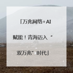 万兆网络+AI赋能！青海迈入“双万兆”时代
