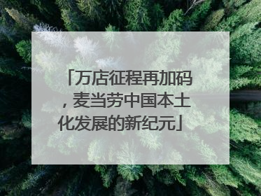 万店征程再加码，麦当劳中国本土化发展的新纪元