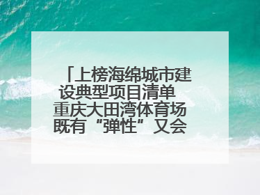 上榜海绵城市建设典型项目清单 重庆大田湾体育场既有“弹性”又会“呼吸”