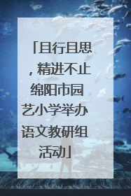 且行且思，精进不止 绵阳市园艺小学举办语文教研组活动