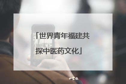 世界青年福建共探中医药文化