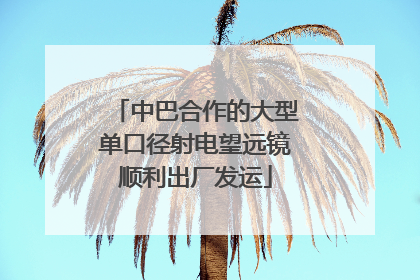 中巴合作的大型单口径射电望远镜顺利出厂发运