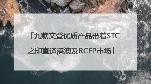 九款文登优质产品带着STC之印直通港澳及RCEP市场