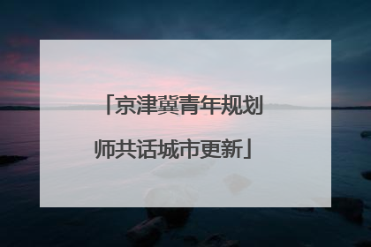 京津冀青年规划师共话城市更新