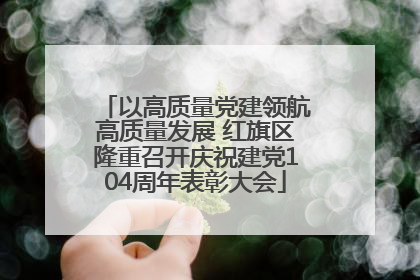 以高质量党建领航高质量发展 红旗区隆重召开庆祝建党104周年表彰大会