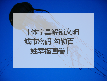 休宁县解锁文明城市密码 勾勒百姓幸福画卷