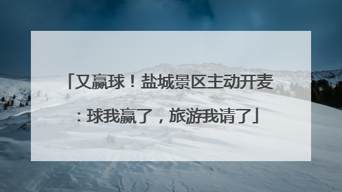又赢球！盐城景区主动开麦：球我赢了，旅游我请了