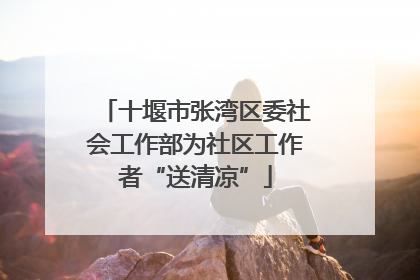 十堰市张湾区委社会工作部为社区工作者“送清凉”