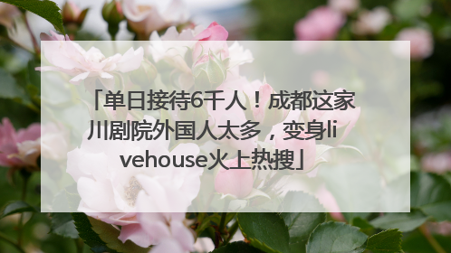 单日接待6千人！成都这家川剧院外国人太多，变身livehouse火上热搜