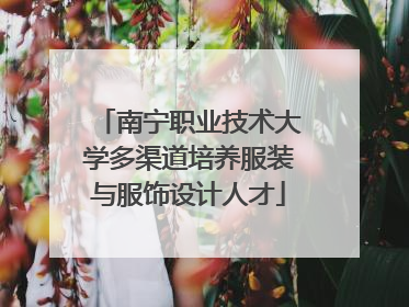 南宁职业技术大学多渠道培养服装与服饰设计人才