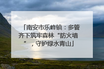 南安市乐峰镇：多管齐下筑牢森林“防火墙”，守护绿水青山