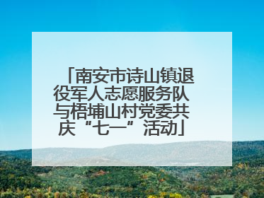 南安市诗山镇退役军人志愿服务队与梧埔山村党委共庆“七一”活动