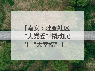 南安：建强社区“大党委”撬动民生“大幸福”