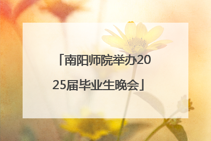 南阳师院举办2025届毕业生晚会